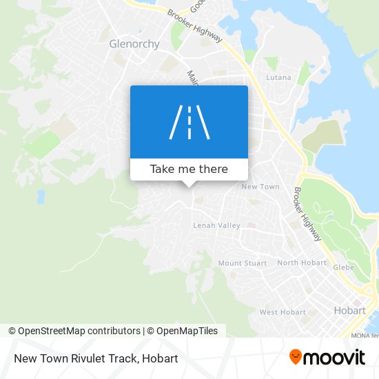 Mapa New Town Rivulet Track
