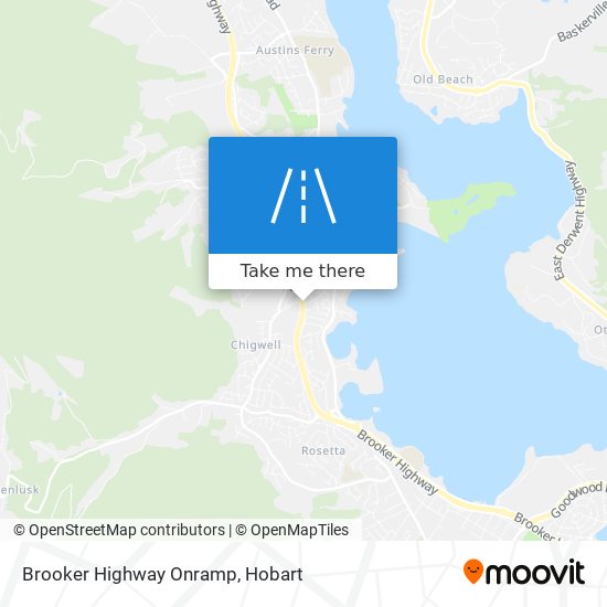 Mapa Brooker Highway Onramp
