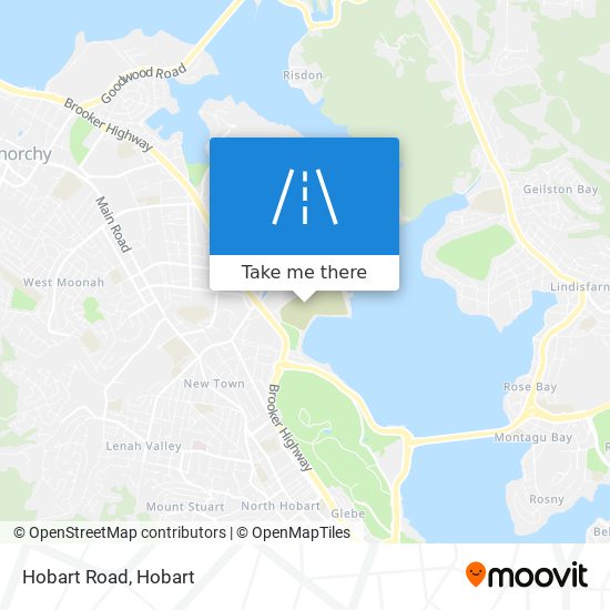 Mapa Hobart Road