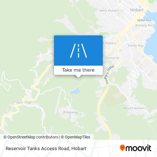 Mapa Reservoir Tanks Access Road