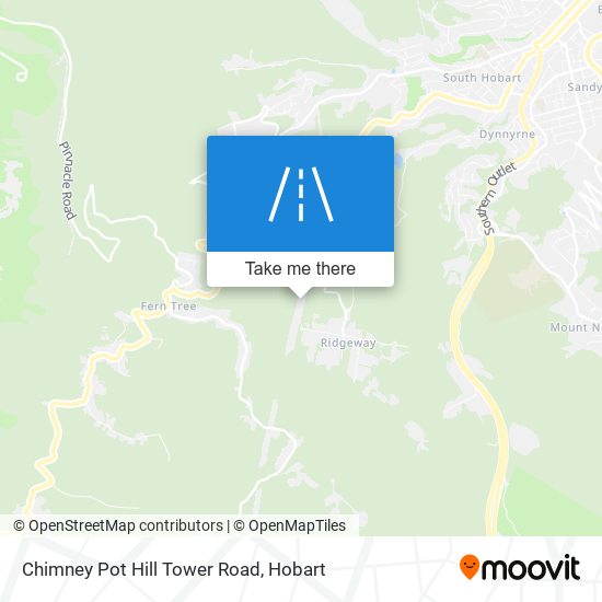 Mapa Chimney Pot Hill Tower Road