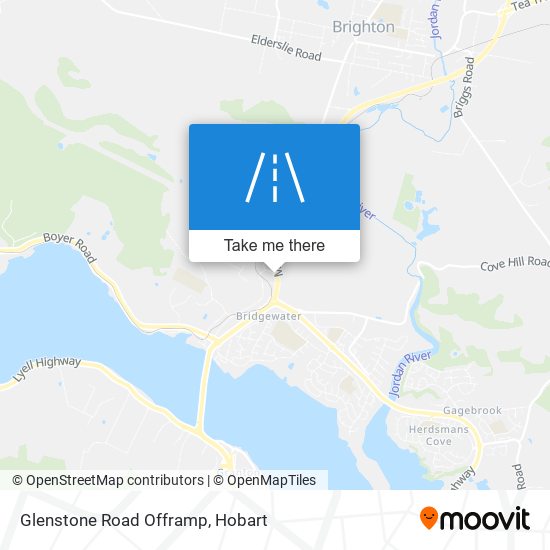 Mapa Glenstone Road Offramp