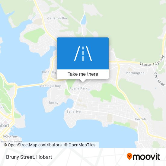 Bruny Street map