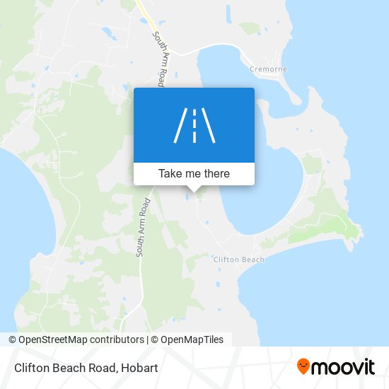 Mapa Clifton Beach Road