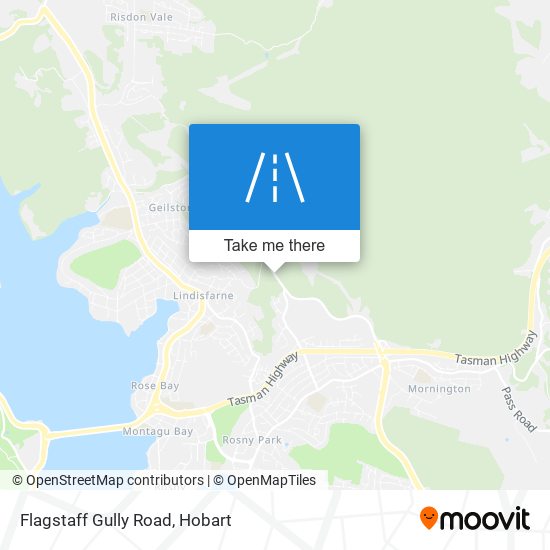 Mapa Flagstaff Gully Road