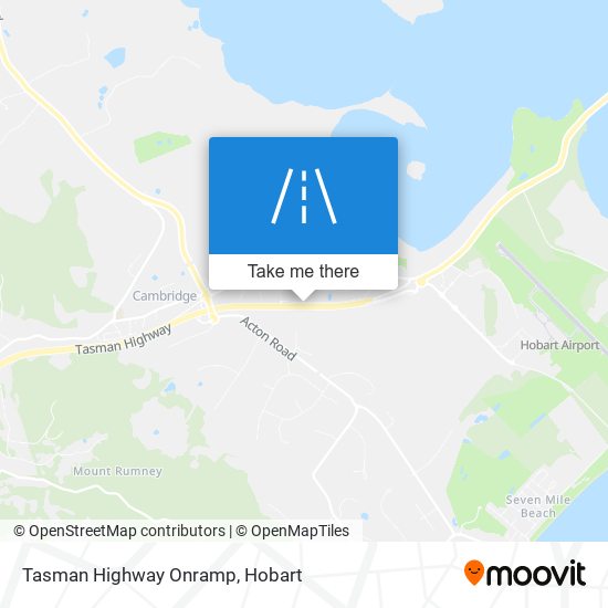 Mapa Tasman Highway Onramp