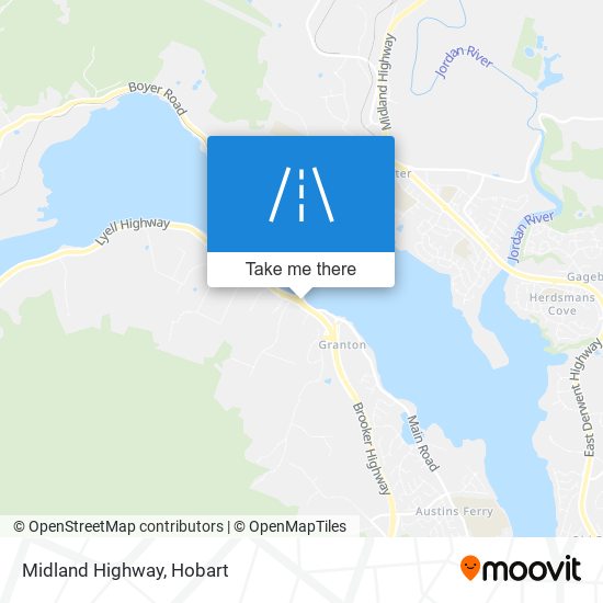 Midland Highway map