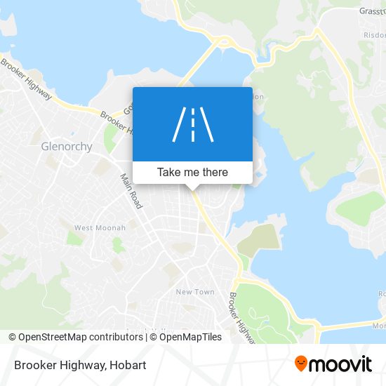 Mapa Brooker Highway