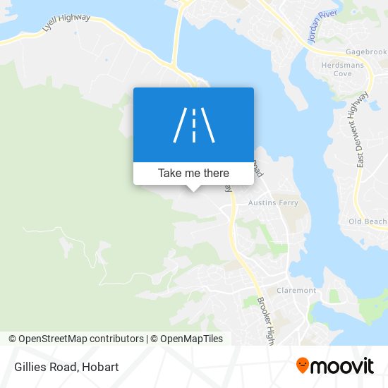 Mapa Gillies Road