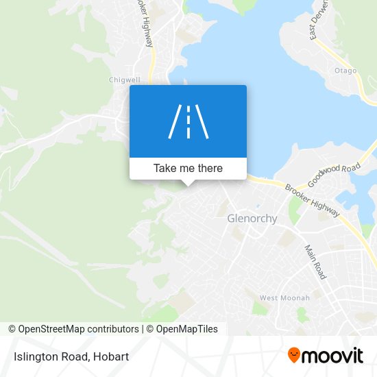 Islington Road map