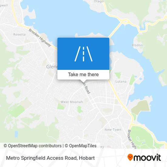 Mapa Metro Springfield Access Road