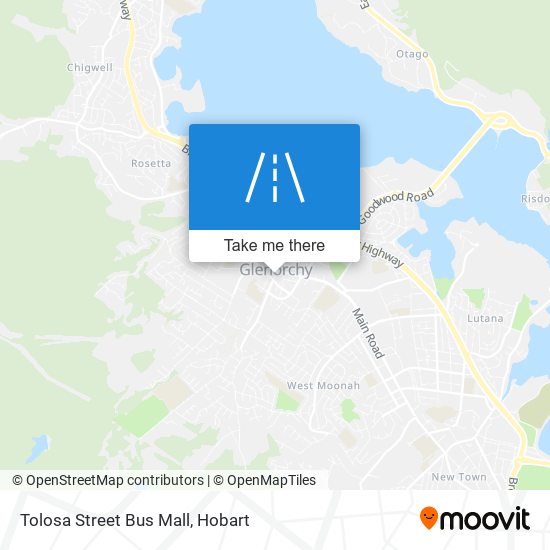 Tolosa Street Bus Mall map