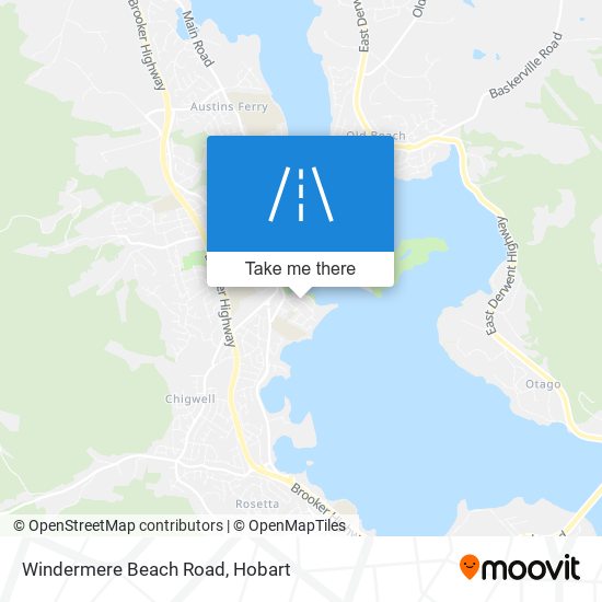 Mapa Windermere Beach Road