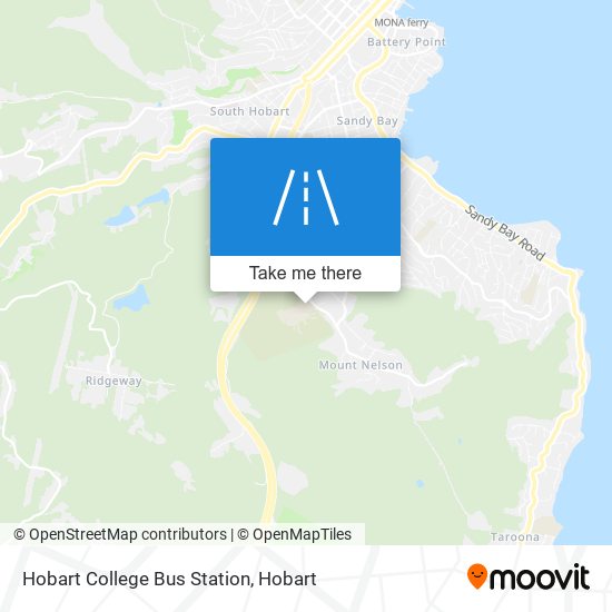 Hobart College Bus Station map