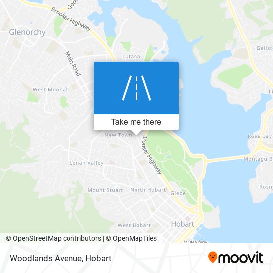 Mapa Woodlands Avenue