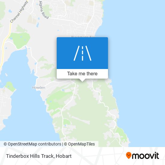 Mapa Tinderbox Hills Track