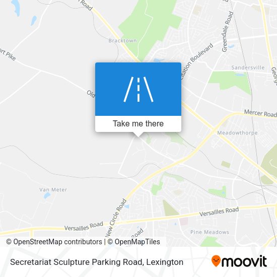 Secretariat Sculpture Parking Road map