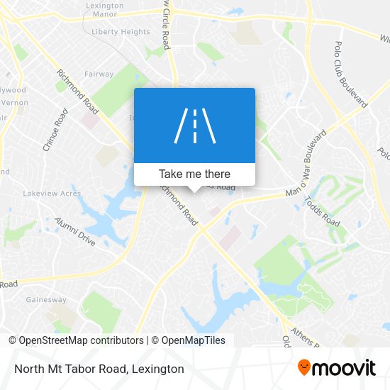 North Mt Tabor Road map