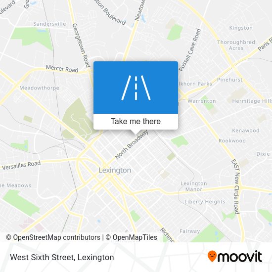 West Sixth Street map