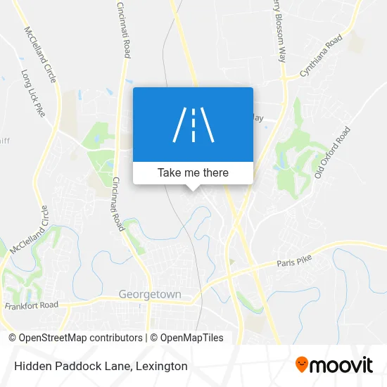 Hidden Paddock Lane map