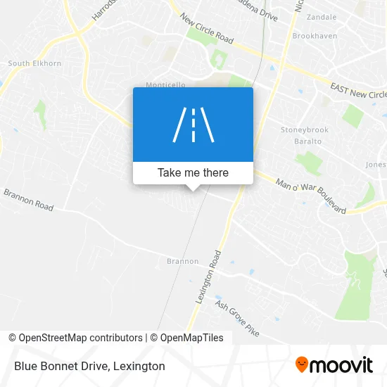 Blue Bonnet Drive map