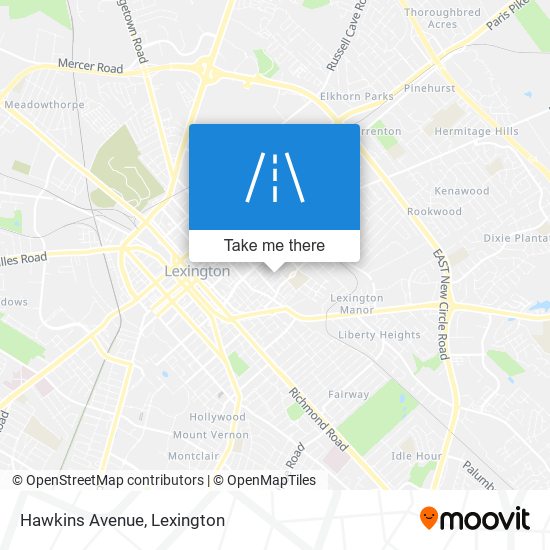 Mapa de Hawkins Avenue