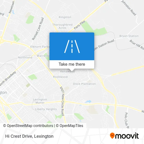 Hi Crest Drive map