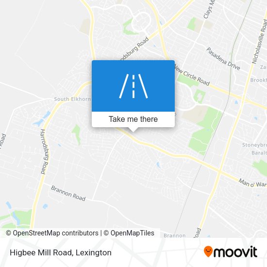 Higbee Mill Road map