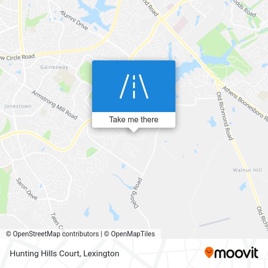 Hunting Hills Court map