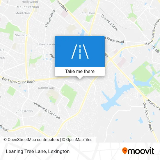 Leaning Tree Lane map