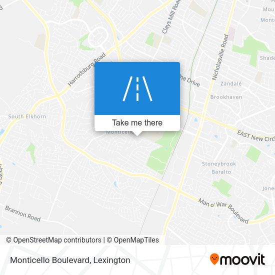 Monticello Boulevard map