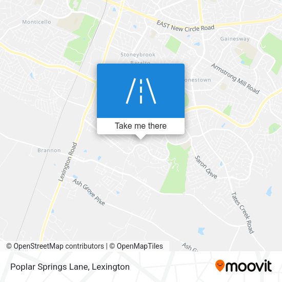 Poplar Springs Lane map