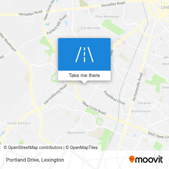 Portland Drive map