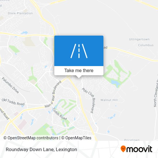 Roundway Down Lane map