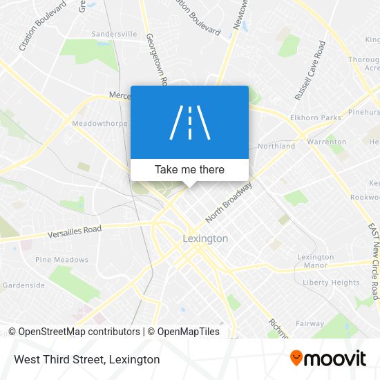 West Third Street map