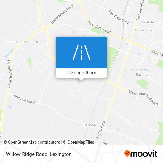 Willow Ridge Road map