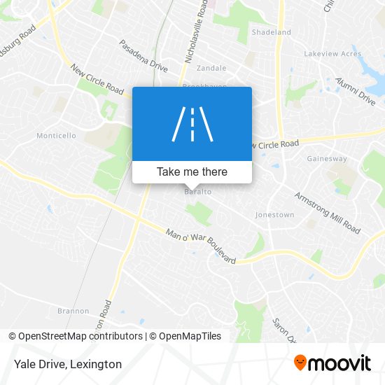 Yale Drive map