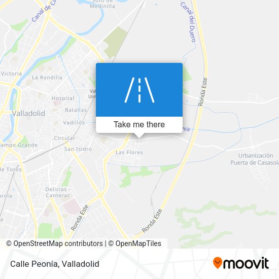 Calle Peonía map