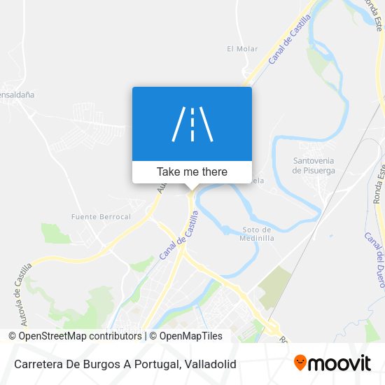 Carretera De Burgos A Portugal map