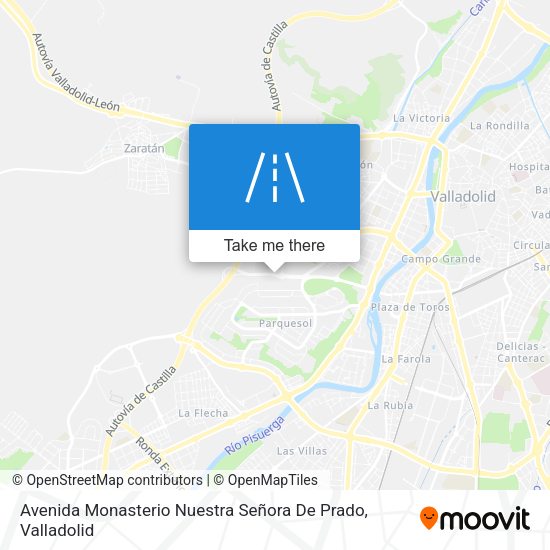 Avenida Monasterio Nuestra Señora De Prado map