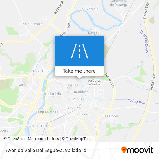 mapa Avenida Valle Del Esgueva
