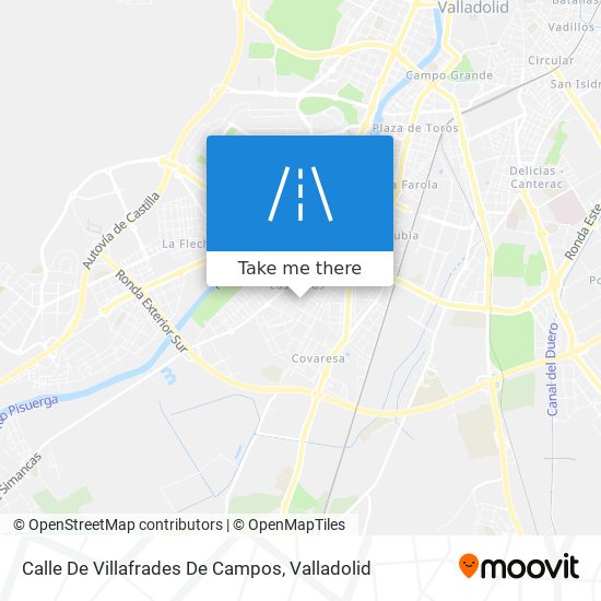 mapa Calle De Villafrades De Campos