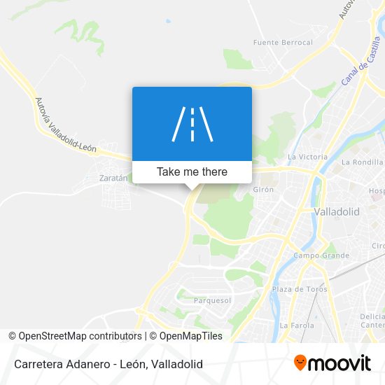 Carretera Adanero - León map