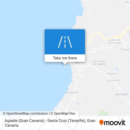 Agaete (Gran Canaria) - Santa Cruz (Tenerife) map