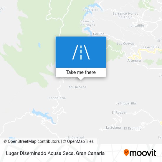 Lugar Diseminado Acusa Seca map