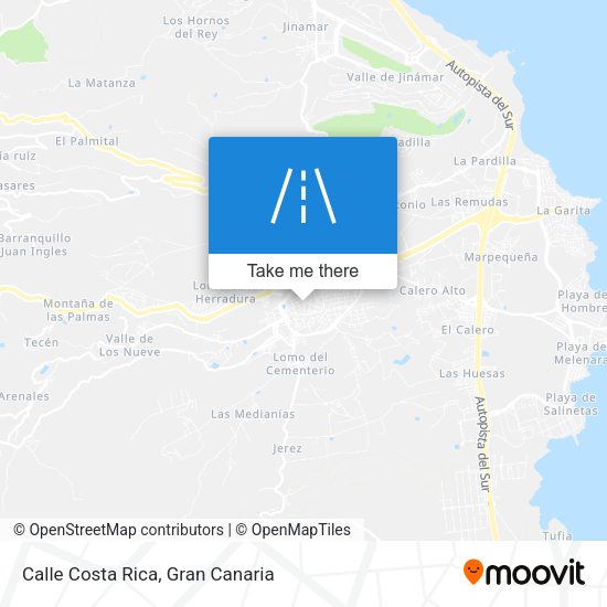Calle Costa Rica map