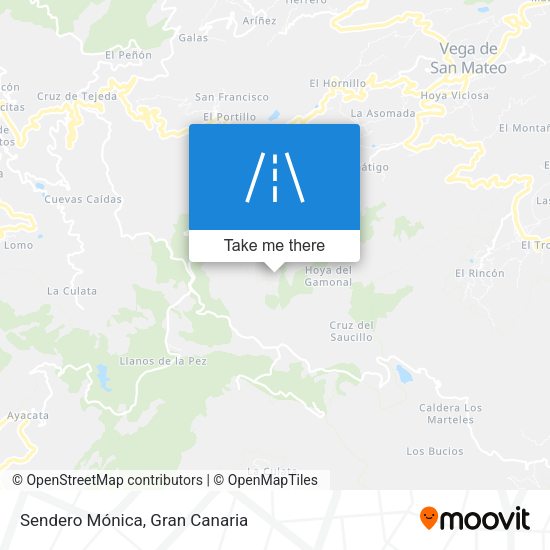 Sendero Mónica map