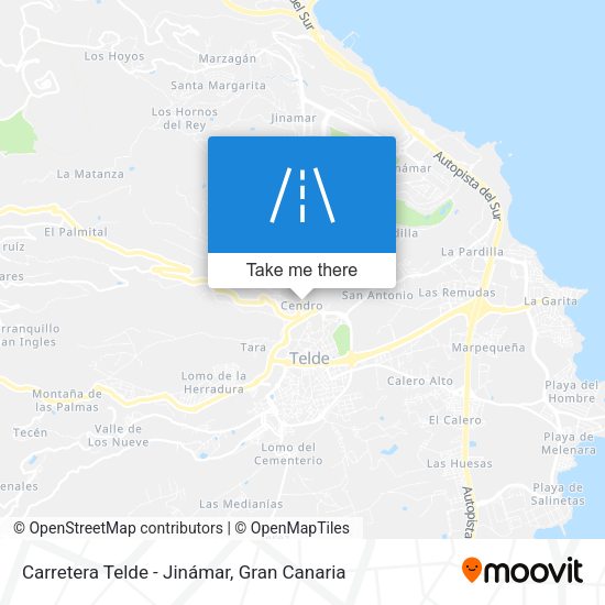 Carretera Telde - Jinámar map