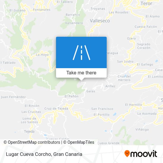 Lugar Cueva Corcho map