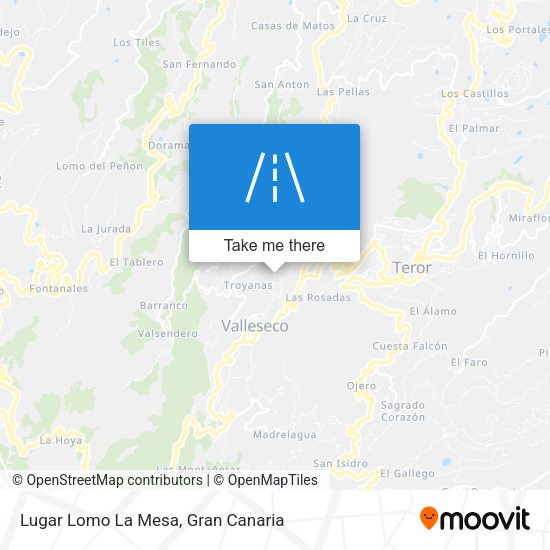 Lugar Lomo La Mesa map